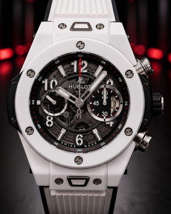Big Bang Unico 45MM Skeleton Dial Rubber Strap Original Garansi Resmi