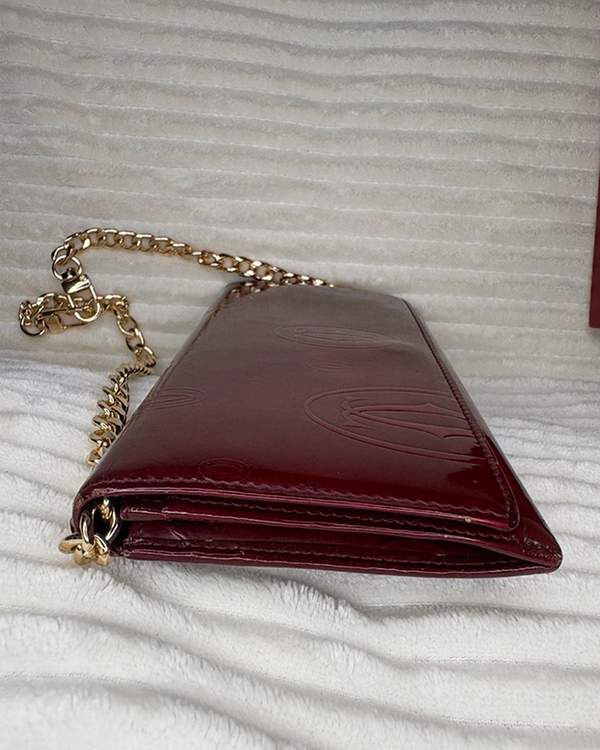 Happy Birthday Patent Leather Chain Wallet Bag Original Garansi Resmi