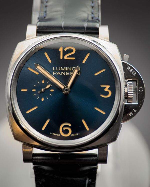 Luminor Due L.E. 42MM Blue Dial Leather Strap Original Garansi Resmi